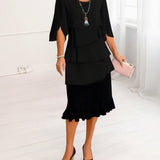 Sophie – Abito elegante fluido con volant