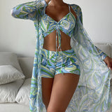 Laluna® | Set bikini 3 pezzi con stampa esclusiva