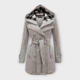 Carmen - Cappotto elegante con cappuccio e cintura