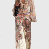 Maddalena | Completo Finely con Blusa a Volant e Stampa Vintage Paisley