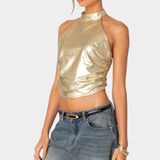 Top Halter Metallico Anna