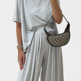 Bianca | Completo Casual Trista di Top Morbido e Pantaloni a Gamba Larga