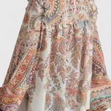 Maddalena | Completo Finely con Blusa a Volant e Stampa Vintage Paisley