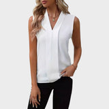 Roma | Blusa Senza Maniche Con Collo A V