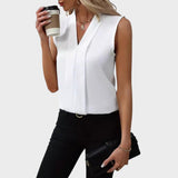 Roma | Blusa Senza Maniche Con Collo A V