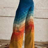 LÈA | PANTALONI RETRÒ CON STAMPA A ZIGZAG