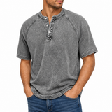 Enzo — Henley Vintage in Cotone Lavato Premium