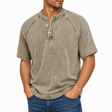 Enzo — Henley Vintage in Cotone Lavato Premium