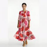 ROSA | ABITO MIDI FLOREALE
